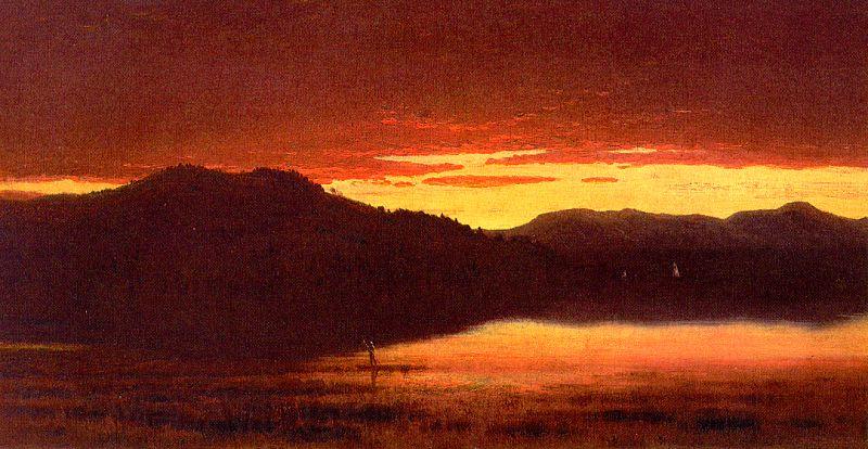 Sanford Robinson Gifford Twilight at Mt Merino Norge oil painting art